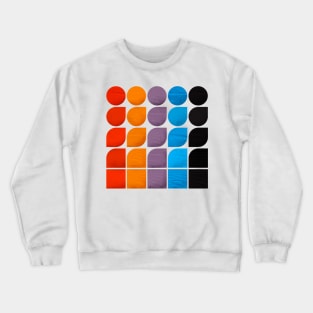 Retro colorful shapes - abstract Crewneck Sweatshirt